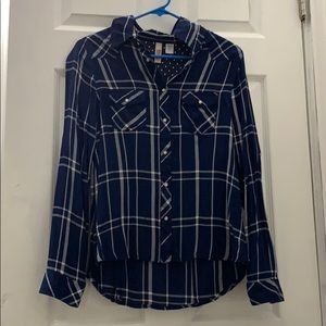 Route 66 Blue Long sleeve Flannel